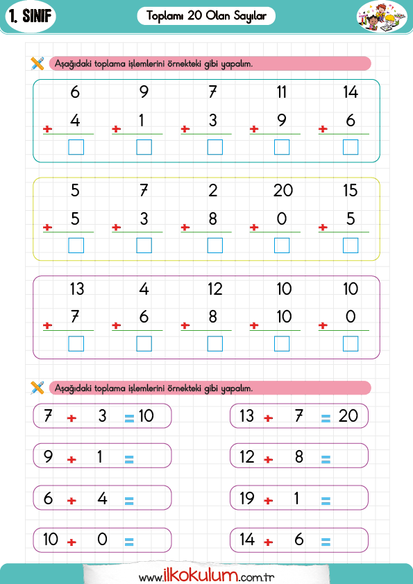 14-toplamları 10-20 olan4